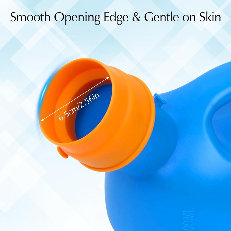 OOCOME Portable Urinals for Men Spill Proof, Upgrade Male Urinal Bottle Spill Proof for Seniors, Bedside Urinal with Soft Funnel & Long Hose, for Hospital Wheelchair Bedridden Car and Travel Use - Image 4